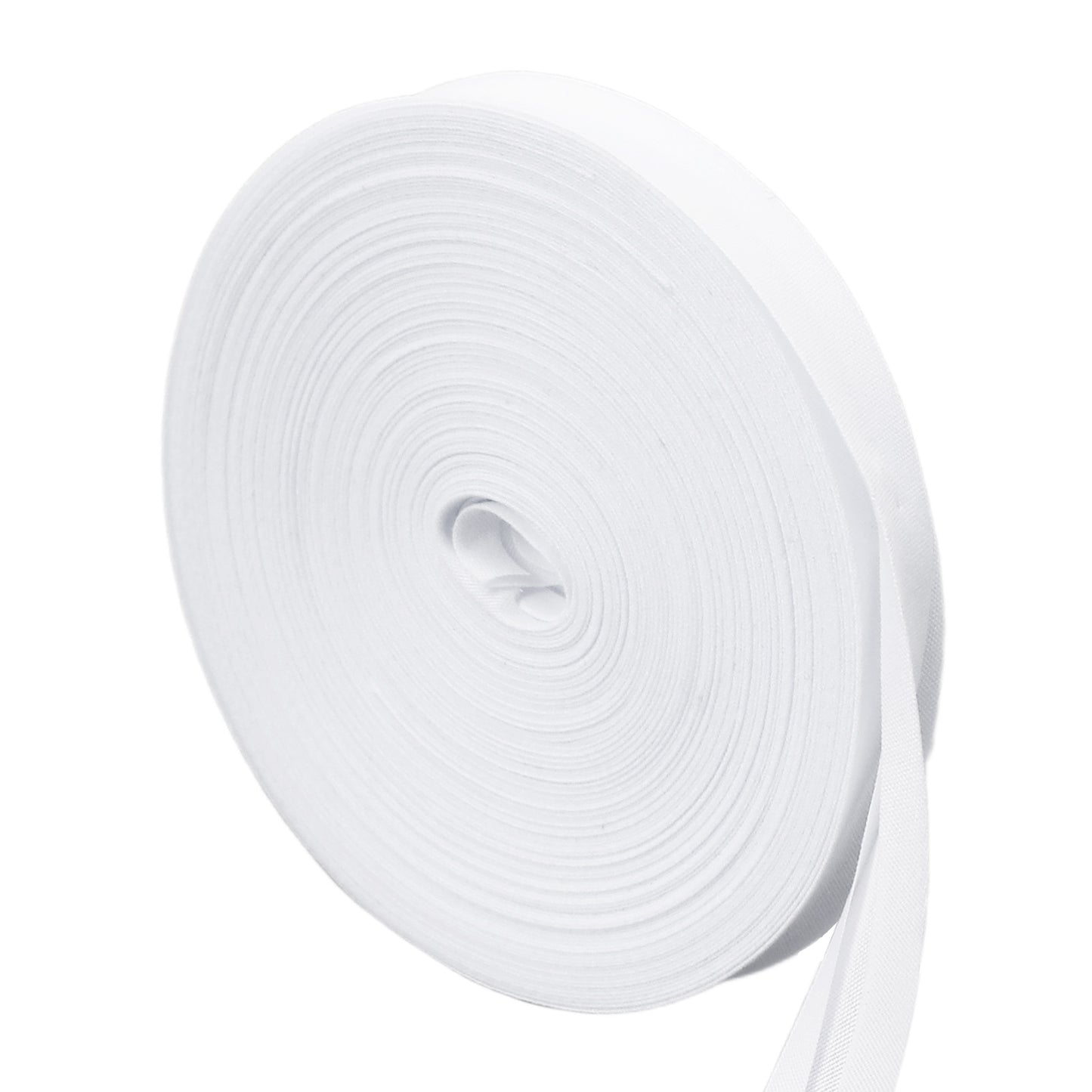 Nogeqi 0.6 Inch White Bias Tape for Sewing, 20 Yards Wide Bias Binding Tape Hemming Tapes for DIY Garment Sewing, Seaming, Piping, Quilting