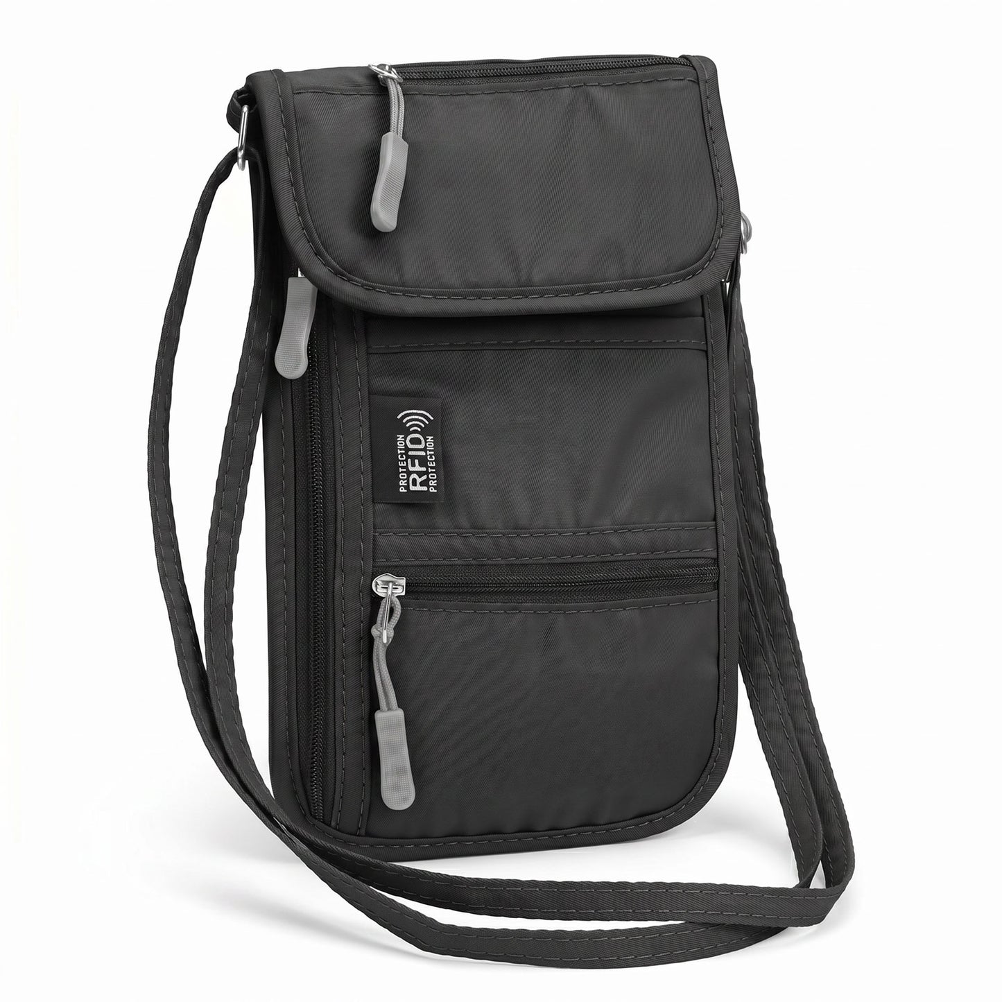 Sorcristy RFID Blocking Passport Holder for Travel(Black,Black)