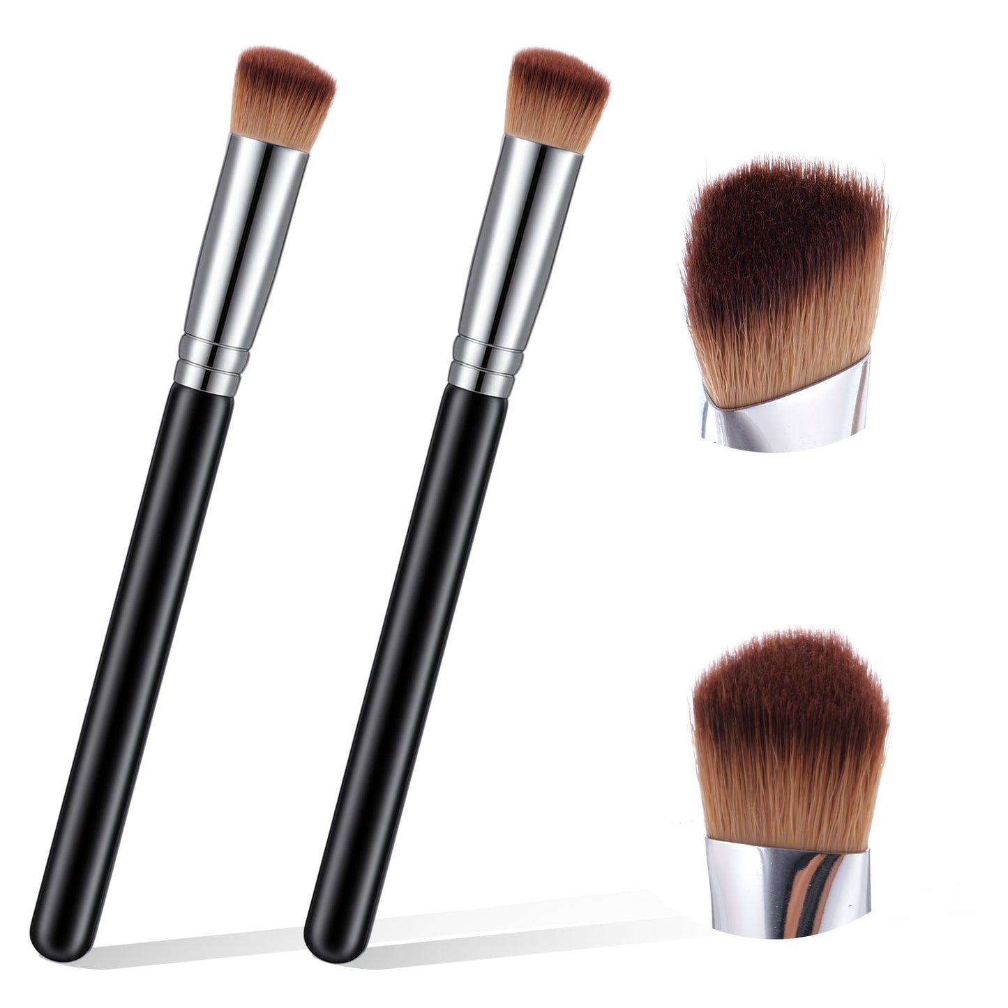 Matwsec 2PCS Concealer Brush Under Eye Flat Concealer Brush Under Eye Brush for Women