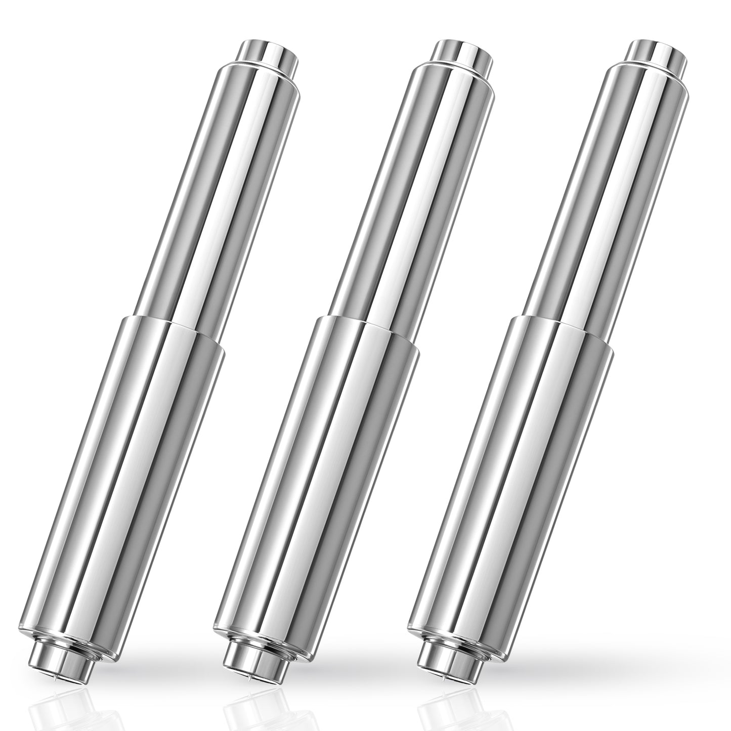 Xindojuz Toilet Paper Holder Replacement Rod, Stainless Steel Toilet Paper Spring Rod, Universal Toilet Paper Roller Replacement Loaded Roller Bathroom Accessories (11 cm - 17 cm, Silver) (3)