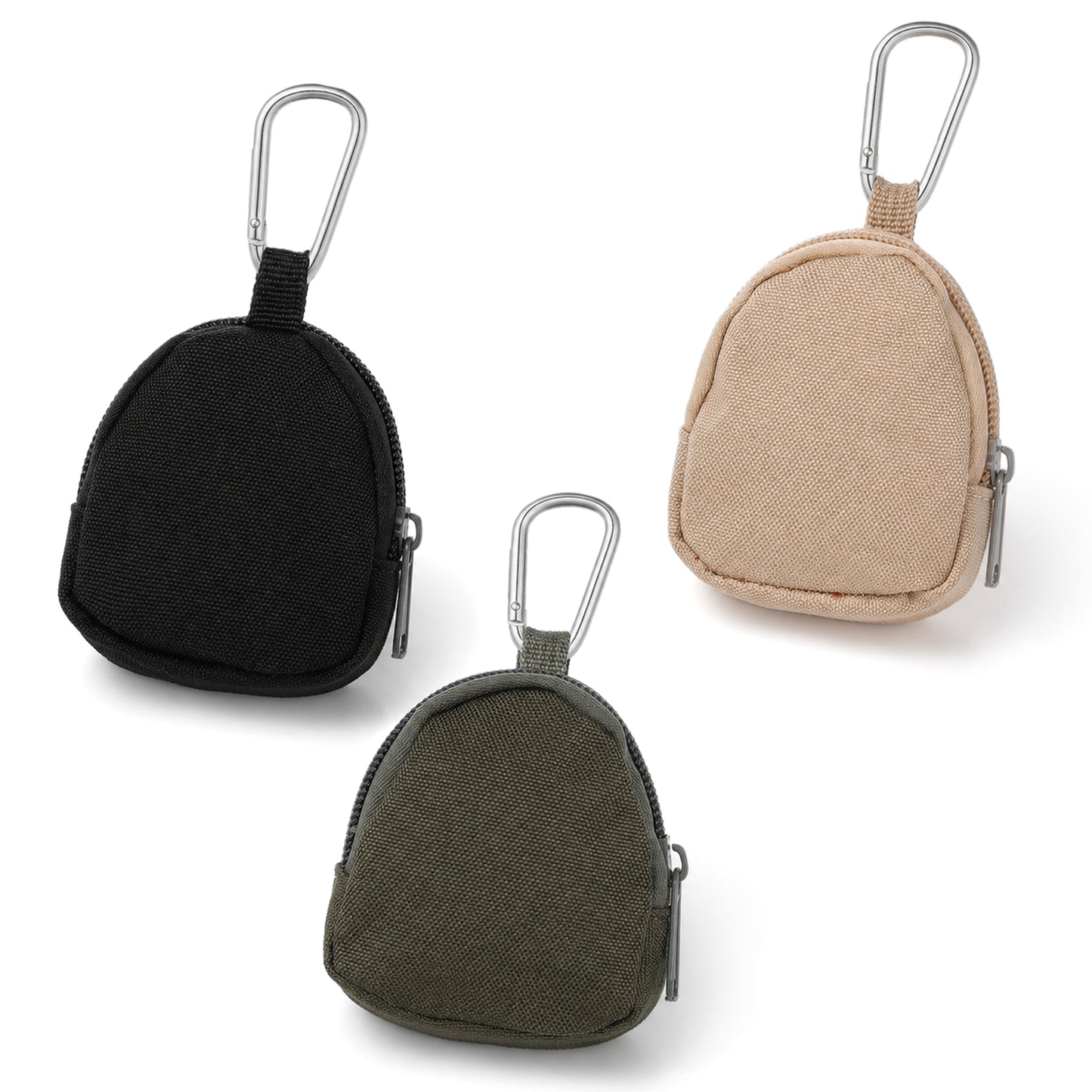 3 Pcs Dog Treat Pouch Waterproof Dog Treat Pouches for Pet Training Hands Free Small Dog Walking Bag with Carabiner Poop Bag Holders for Leashes Traveling Outdoor Zipper Closure to Avoid Spilling