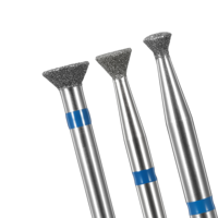 3 Pcs Inverted Cone Cuticle Clean Nail Drill Bit Set Safety Under Nail Cleaner Burr, Diamond Carbide Electric Nail Drill Bits For Acrylic Nails, Flat Cuticle Removal Manicure Grinding Head Tools