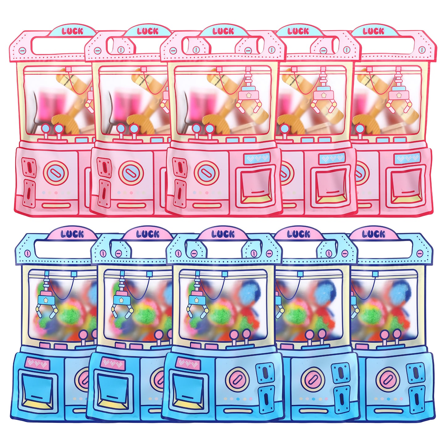 10 PCS Bulk Party Bags,Ympanic Kids Gift Bags with Handles, Reusable Goodie Bag for Birthday, Stand-up Sweet Bag for Kids Party
