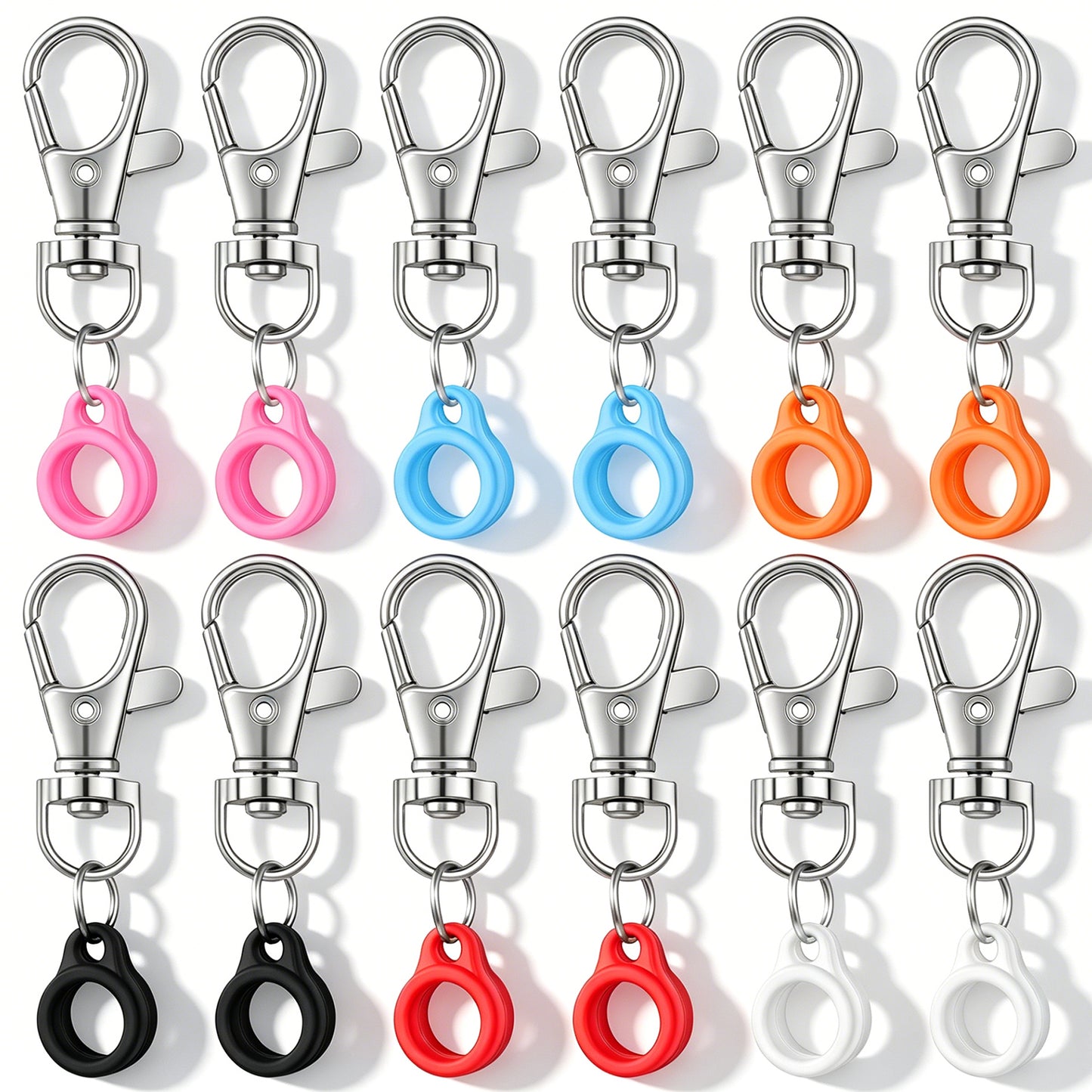 12PCS Pen Holder for Lanyard Badge Pen Holder Pens Clip with Lobster Clasps for Pens Nurses Badge Reel Accessories