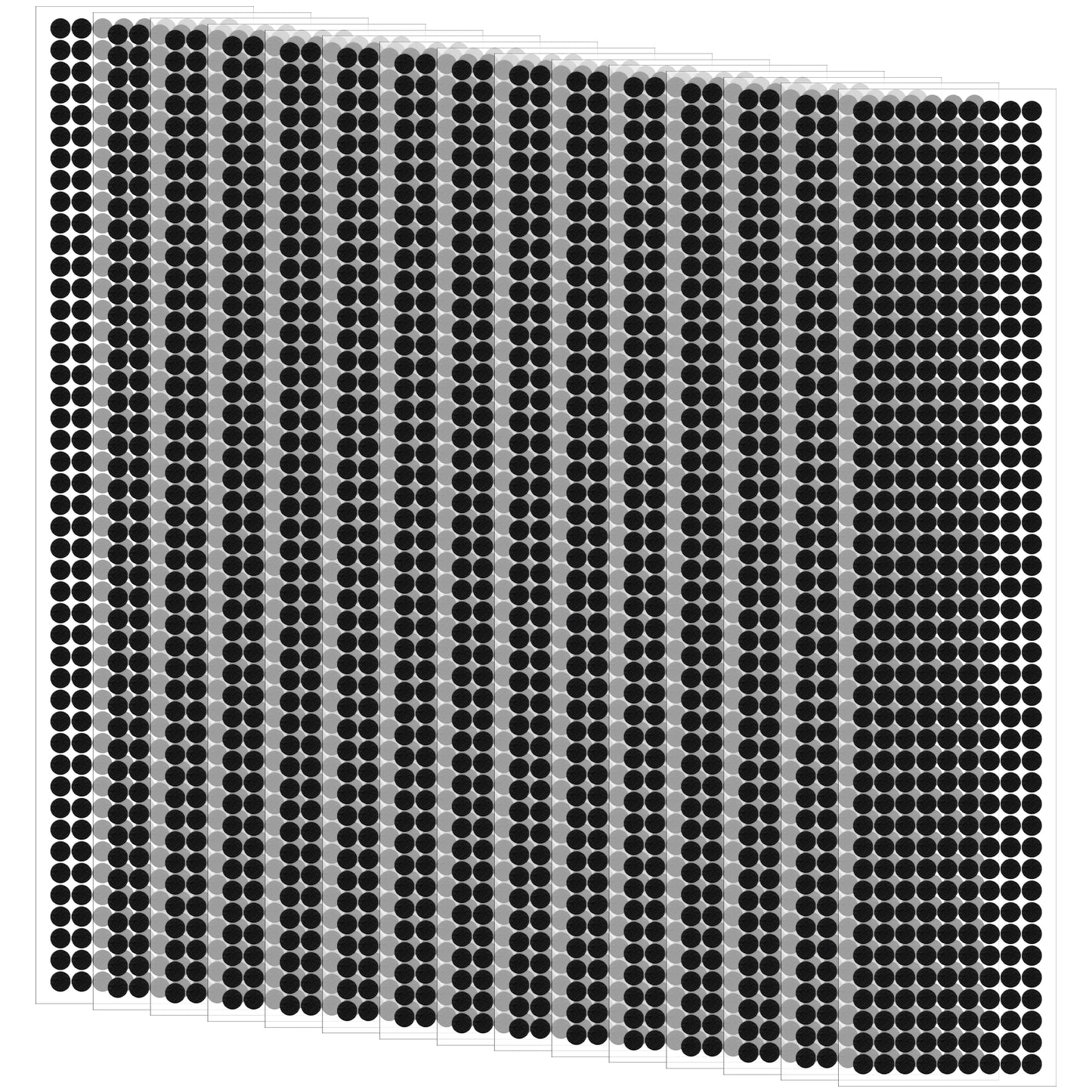 400PCS Self Stick Foam Felt Pads, 0.39 Inches Felt Door Cushion Dots, Adhesive Felts Furniture Pads, Round Furniture Feet Floor Protectors for Chair Legs Hardwood Floors, Black