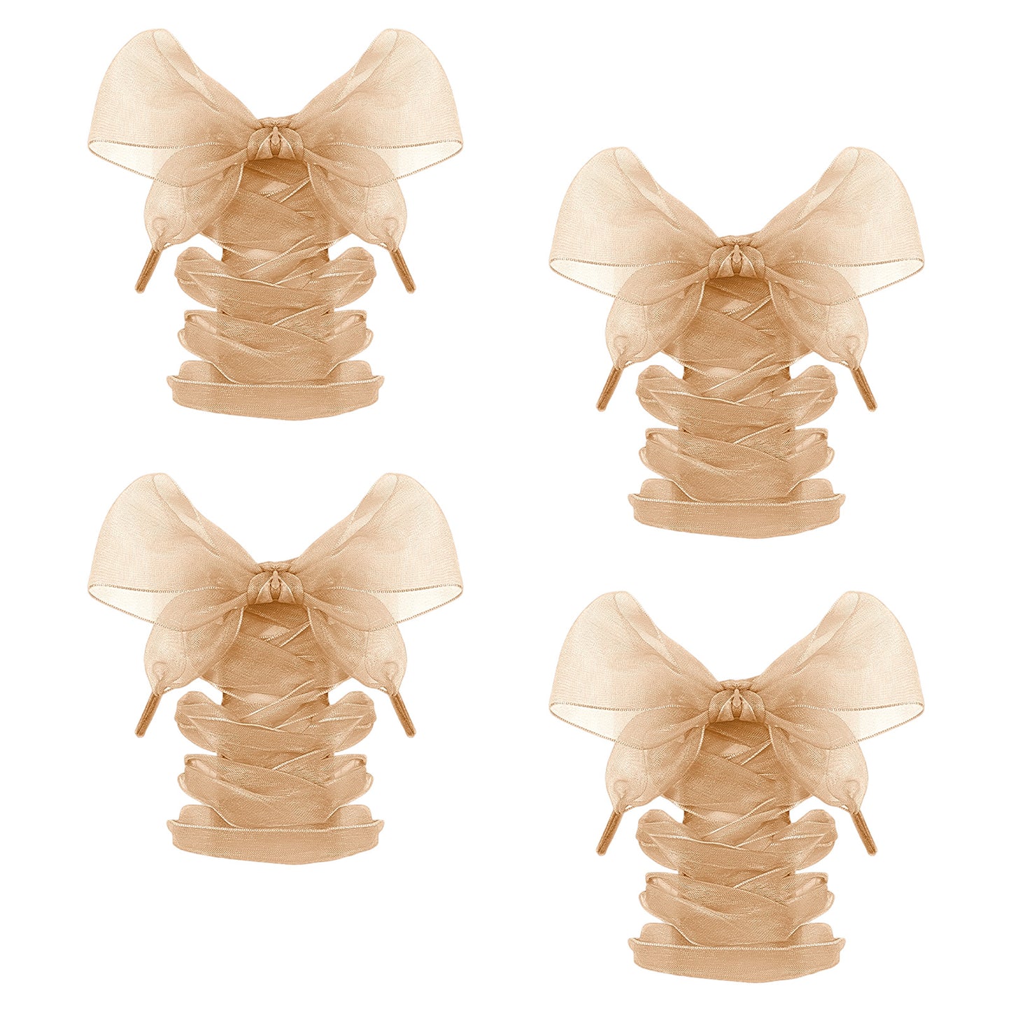 2 Pairs Glitter Shoe Laces, 43in Ribbon Flat Snow Yarn Shoelace, Gold Shoe Laces, Ribbon Shoelaces for Women Sneakers, Flat Shoelaces for Women Girls Shoestrings (1.5in Wide)