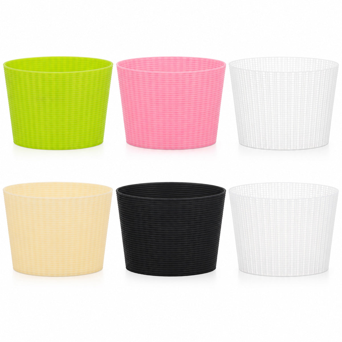 Sorcristy Coffee Cup Sleeves Reusable 6 Pcs Heat-resistant Silicone Sleeve