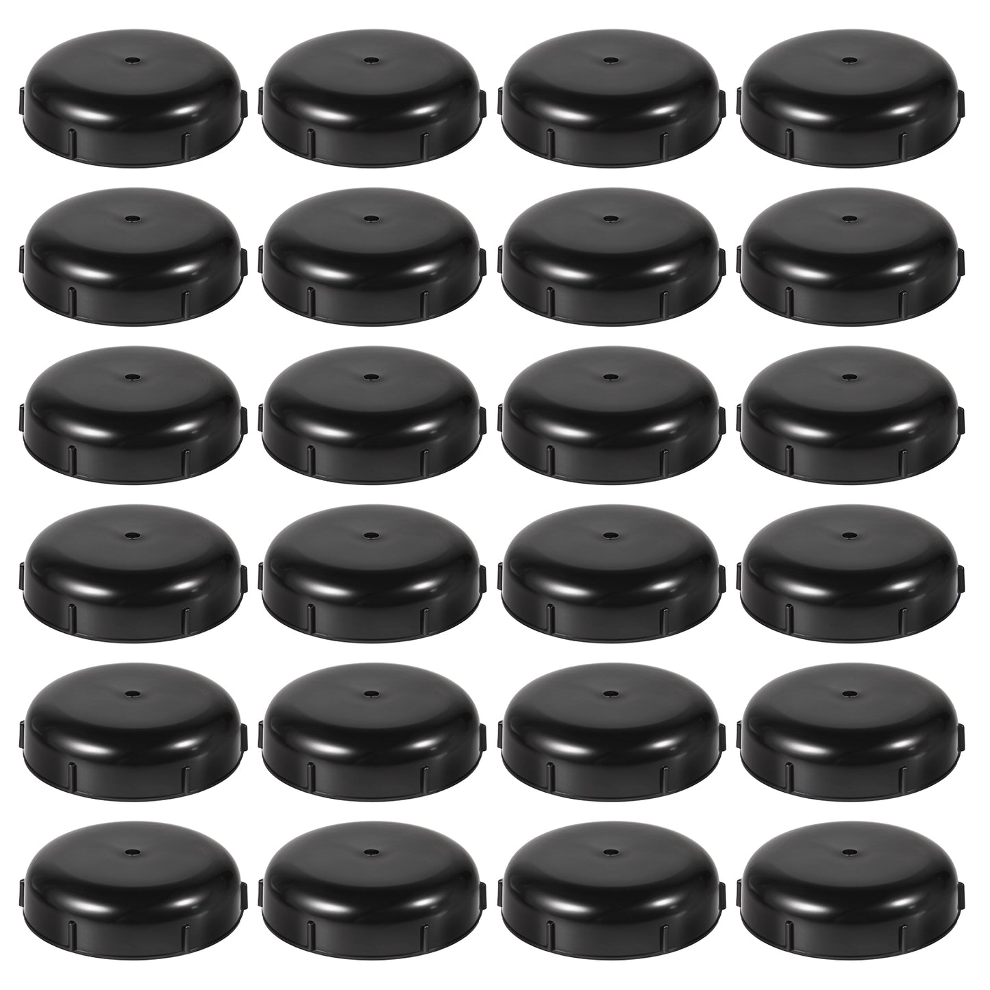 Ymapinc 24Pcs Plastic Round Chair Leg Caps, 1-1/2 inch Furniture Leg Protectors for Outdoor Iron Tables Chairs Floor Protectors Chair Feet Replacement Covers(Black, PP)