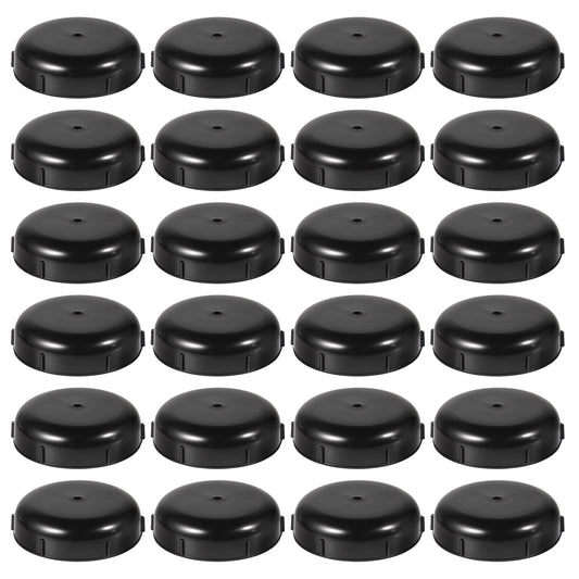 Ymapinc 24Pcs Plastic Round Chair Leg Caps, 1-1/2 inch Furniture Leg Protectors for Outdoor Iron Tables Chairs Floor Protectors Chair Feet Replacement Covers(Black, PP)