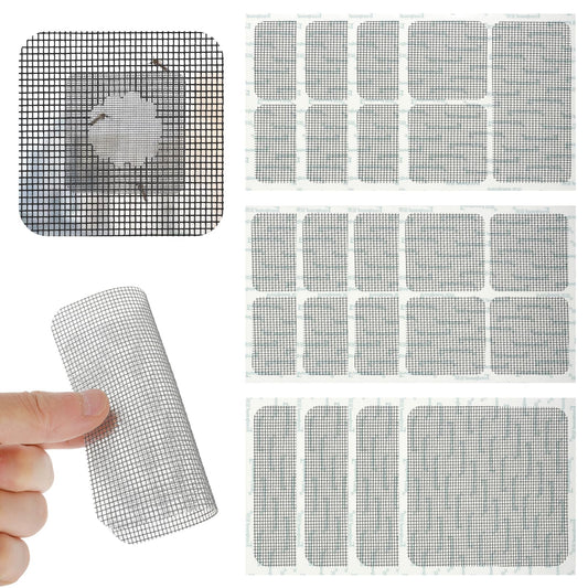 12 Sheets Window Screen Repair Tape 3 Sizes Fly Screen Repair Tape Fiberglass Repair Kits Self-Adhesive Screen Repair Patch Tape Adhesive Fly Screen Repair Patch for Window and Door Tears Holes