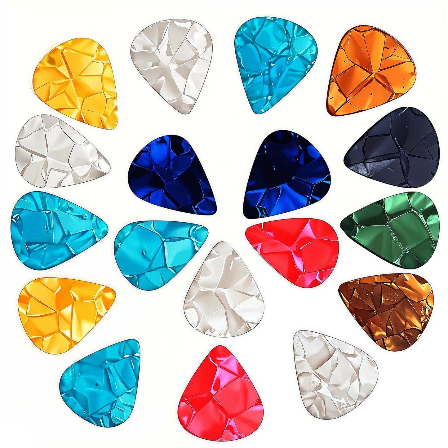 Tyqour 120 Pcs Colorful Guitar Picks, 3 Different Thickness Celluloid Guitar Pics Guitars Accessories for Acoustic Electric Guitars, Ukulele, Bass (0.46mm, 0.71mm, 0.96mm)