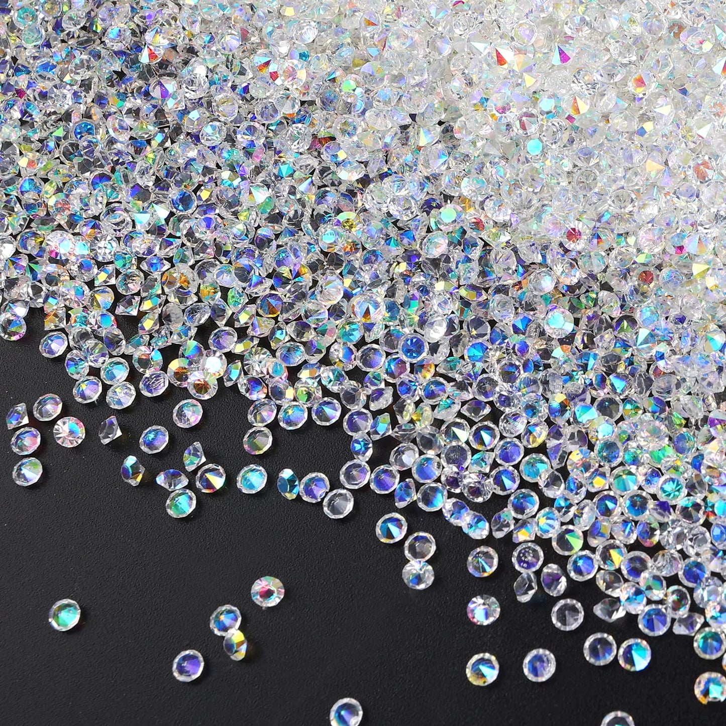 Teaaha 10000PCS Clear Wedding Table Scatter Confetti Reusable Artificial Crystals Diamonds Rhinestones for Wedding Table Centerpiece Bridal Shower Party Birthday Photography Vase Beads (White, 3 mm)