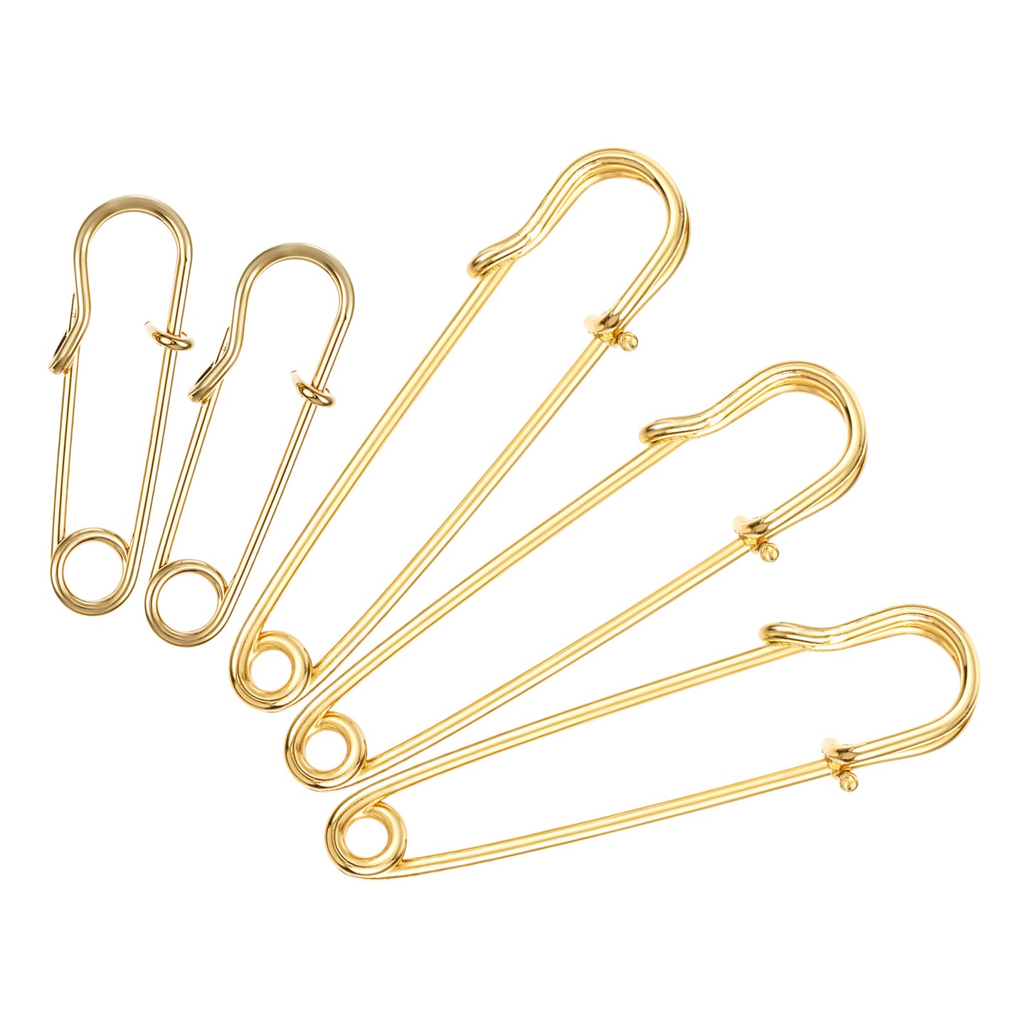 Mabor 30Pcs Gold Safety Pins 1.96 Inch Large Metal Sewing Pins for Clothes, Crafts, Canvas, Blankets, Shawls, Kilts Brooch Making Gold Tone