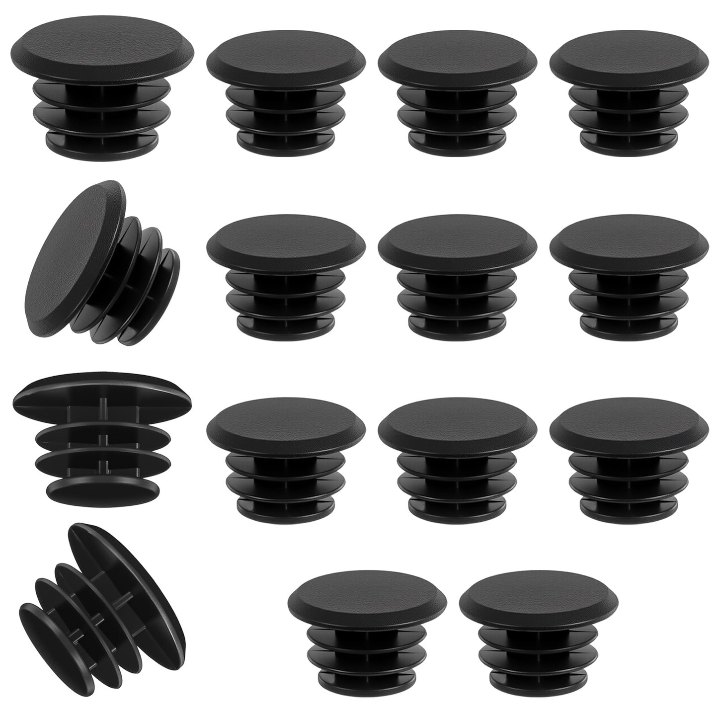 Teaaha 15 Pcs Plastic Handlebar Bar End Plugs Plugs Bicycle Bar End Caps for Road, Mountain Bikes, Universal Fit for Most Bicycle Handlebars