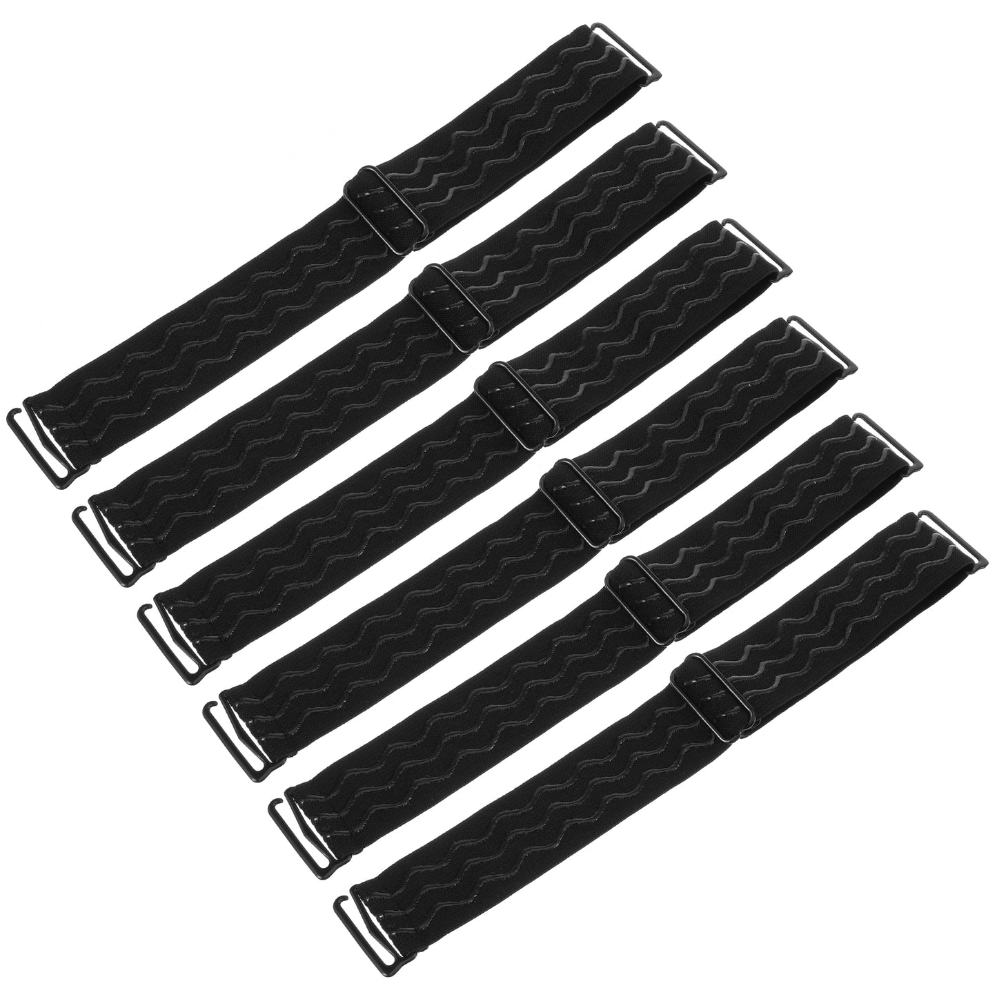 6 Pcs Adjustable Elastic Wig Band No Slip Wigs Band with Removable Buckles Nonslip Wig Strap Secure Black Elastic Bands for Glueless Wig Making Wig Cap Accessories Keeping Hair Styling