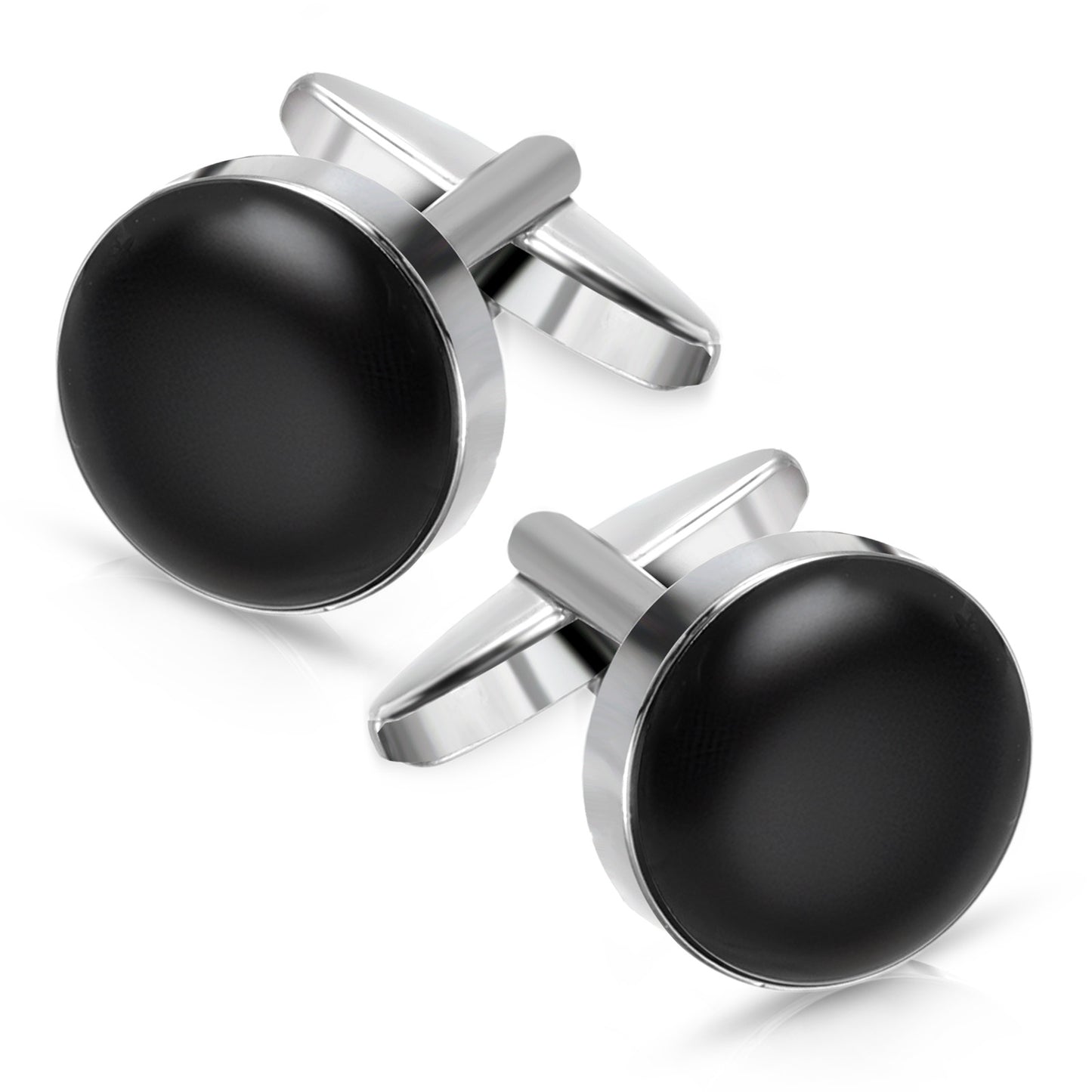 Ouligay Black Cufflinks For Men Mens Cuff Links Groom Classic Shirt CuffLinks for Men Wedding Cuff Links for Father Husband Boyfriend