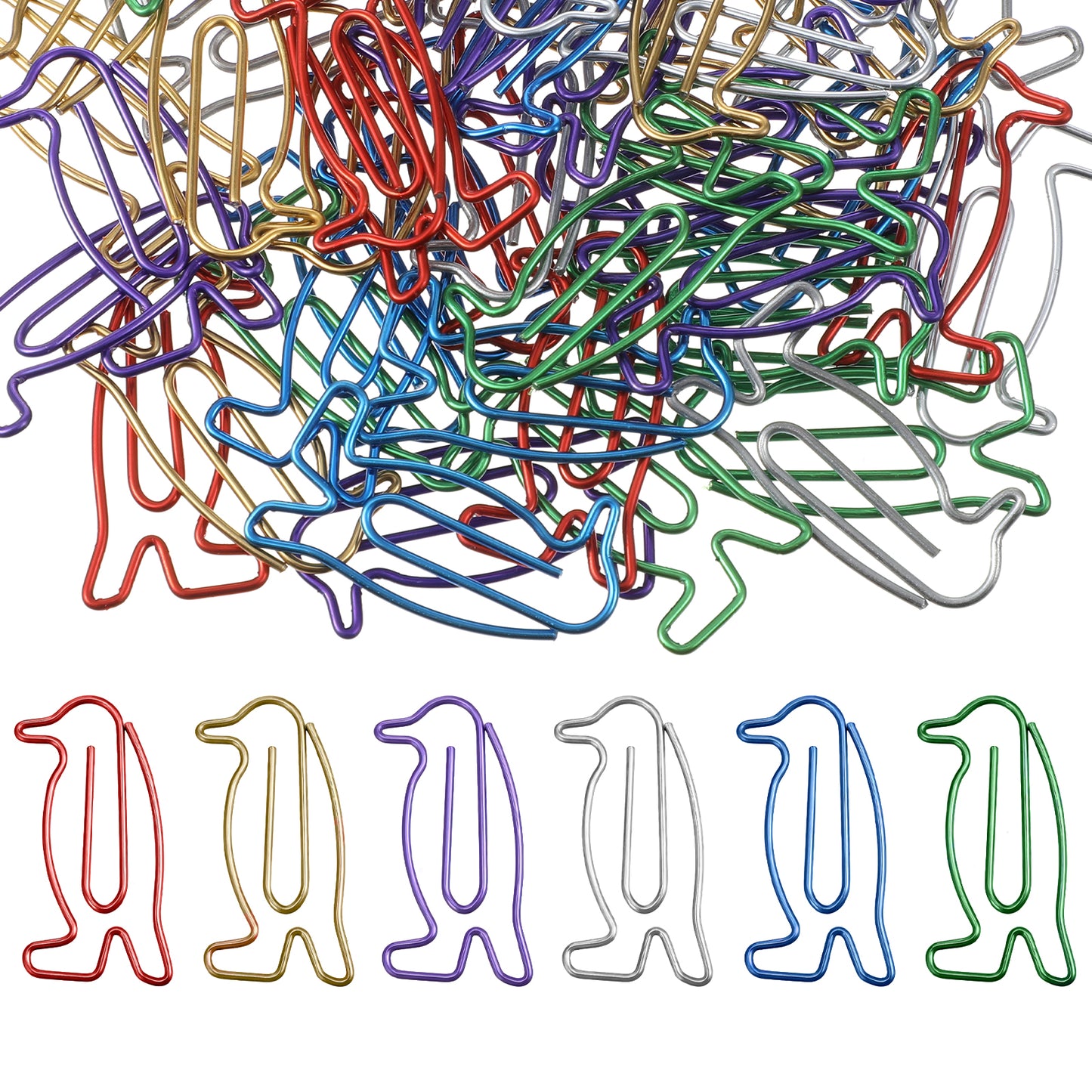 60PCS Cute Paper Clips, Penguin Paperclips, Fun Paper Clips for Office and School Supplies Coworkers, Teachers and Students Penguin Gifts for Women