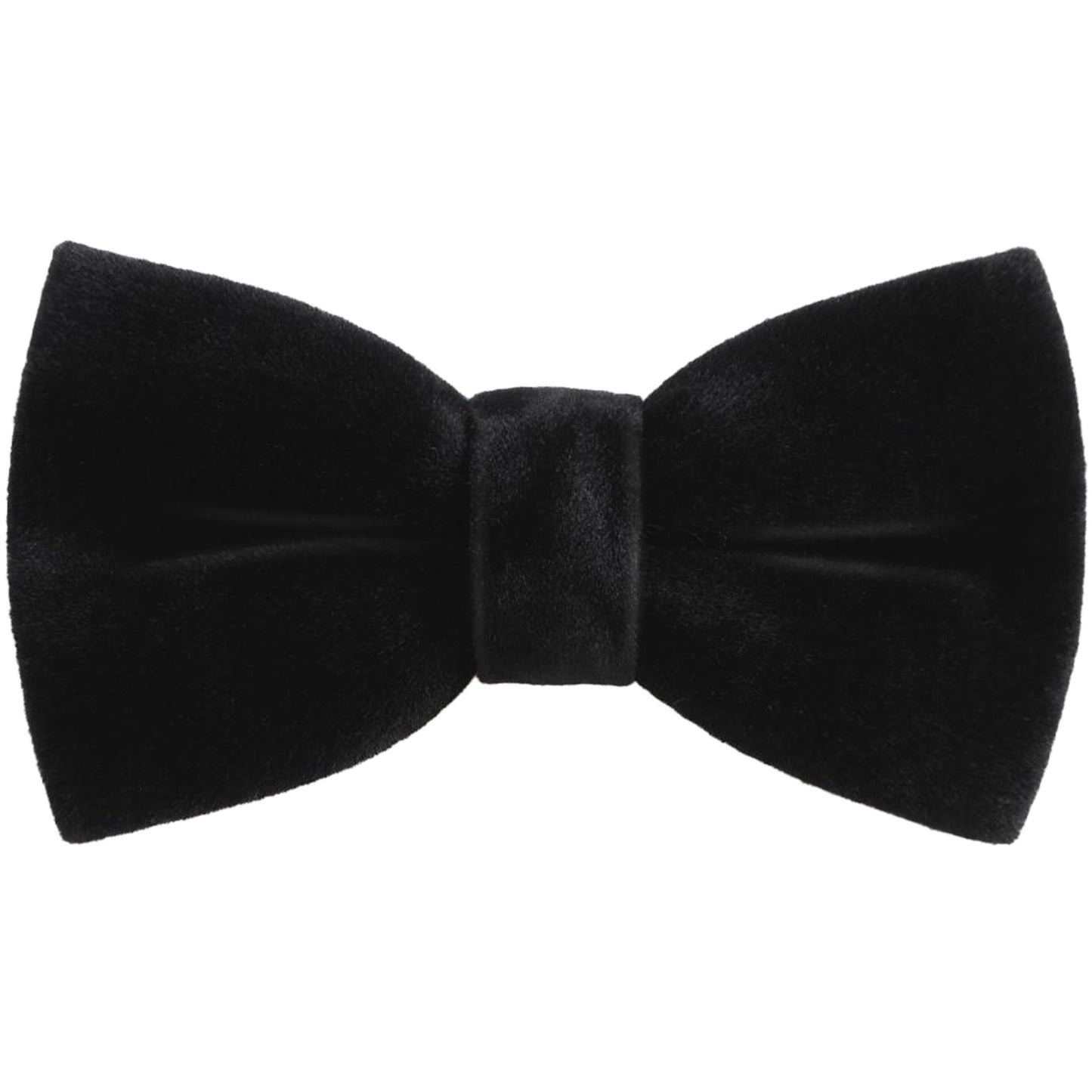 Mabor Men's Black Velvet Bow Tie - Pre-Tied Adjustable Necktie for Formal Wear, Weddings & Business Events