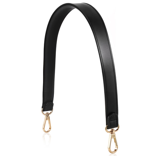 Ymapinc 18.31 Inch Black Purse Strap, PU Leather Shoulder Strap Purse Replacement with Swivel Clasps, Black Leather Strap for Handbags, Clutches, Shoulder Bags