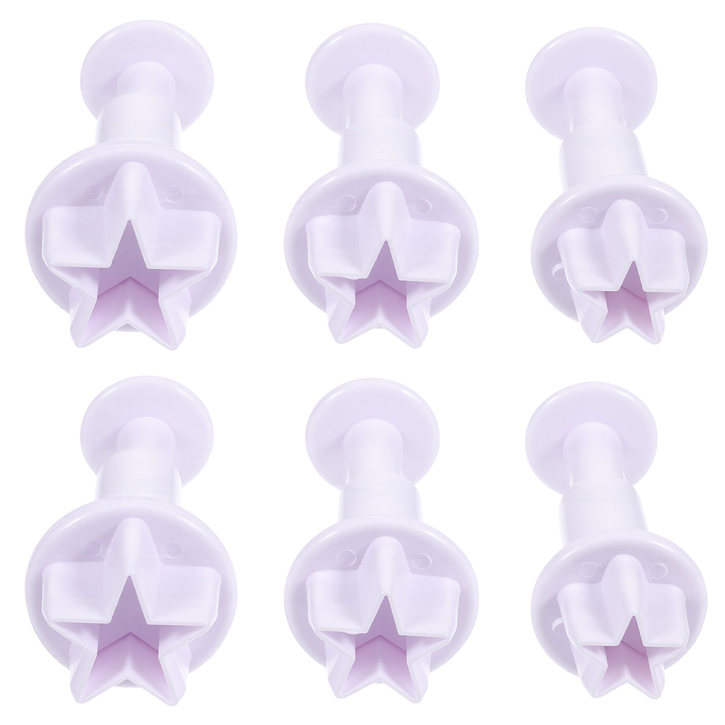 Ymapinc 6Pcs Small Star Plunger Cookie Cutter Set, 3 Size