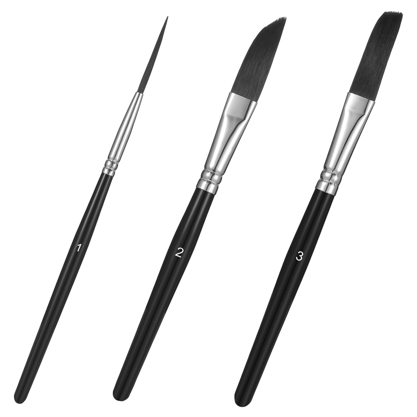 Mabor 3Pcs Pinstriping Brush, Striping Brushes Long Liner, Script Liner & Sword & Scroll Brushes, Professional Art Paintbrushes Paint Brush