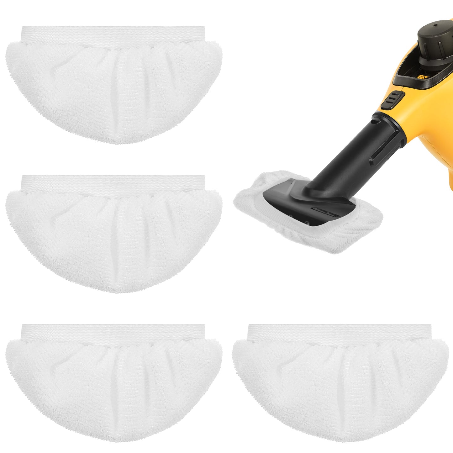 Mabor Shimmeroo 4Pcs Steam Cleaner Attachments Universal Reusable Steam Mop Pads for Handheld Steamer Cleaner, Washable Microfiber Cloth Cover Replacement Accessories