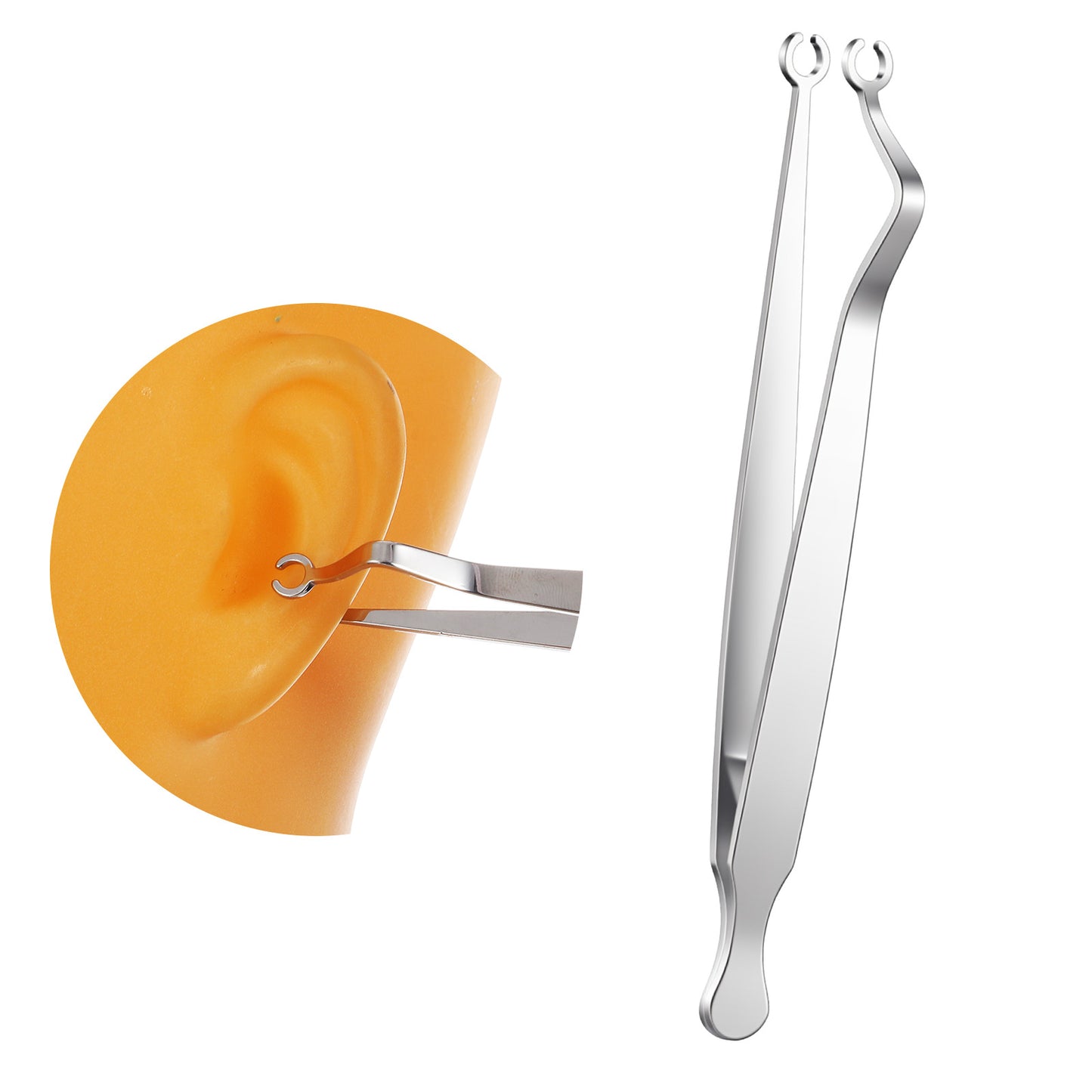 Mabor Piercing Tools for Changing Jewelry, Stainless Steel Piercing Ball Grabber Tool, Piercings Changing Assistant Tool for Nose Ear Belly Jewelry, Taper Threadless Insertion
