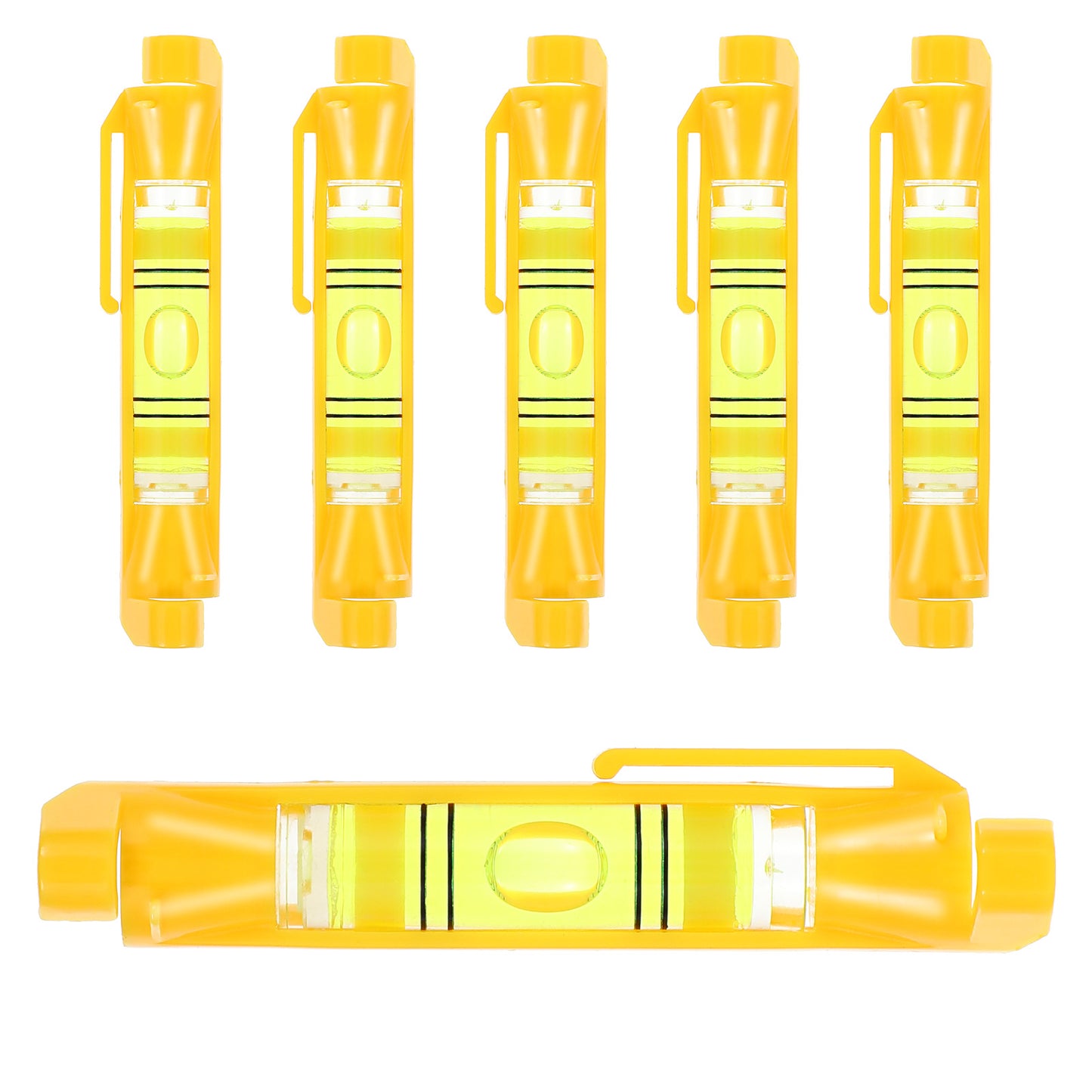 5PCS String Line Level Mini Hanging String Level Tools Bubble Spirit Post Level Measuring Layout Tools for Building Trades Bricklaying Tiling Engineering Surveying Metalworking(Yellow)