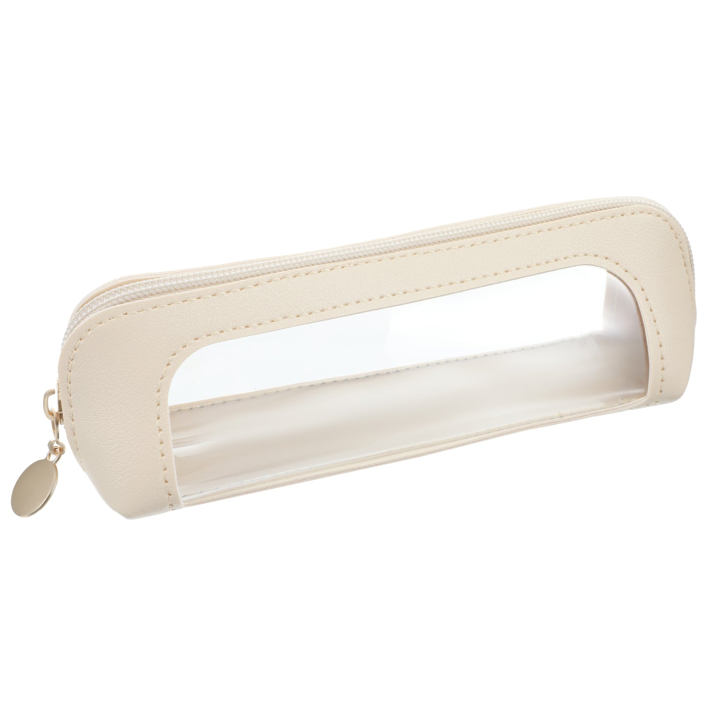 Clear Makeup Bag Double Sided Clear Toiletry Bag for Women Portable Make Up Organizer Traveling Compact Car Bags Makeup Brush Bags Travel Makeups Brush Holder Small Make up Organizer(White)