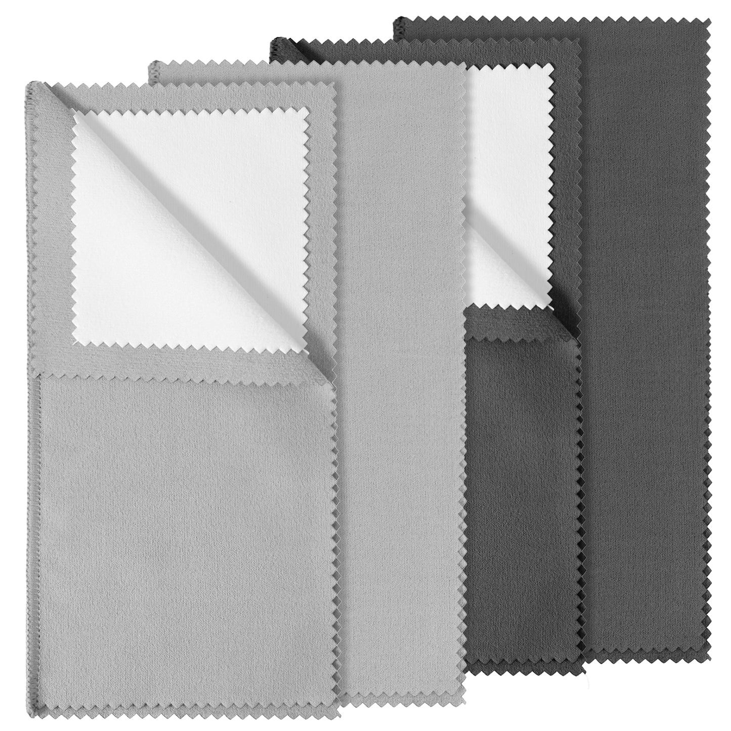 Shimmeroo 4Pcs Silver Jewelry Polishing Cloths,Double-Sided Jewelry Cleaning Cloth Polishing Cloths Soft Cleaner Cloth for Cleaning Gold Silver