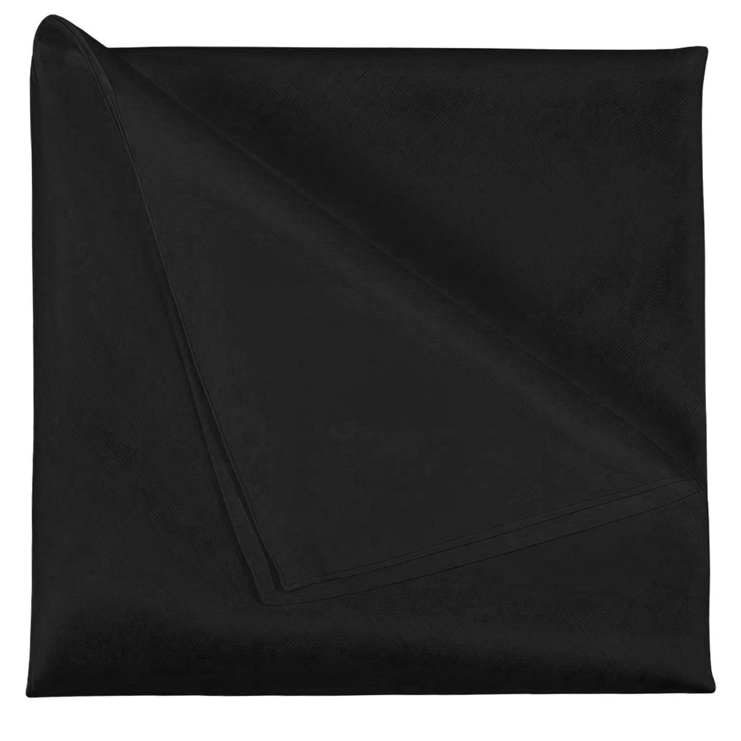 Teaaha 3 PCS White Silk Pocket Squares for Men, Satin Pocket Square for Men, Elegant Vegan Silk Handkerchief Set for Suits (Black)