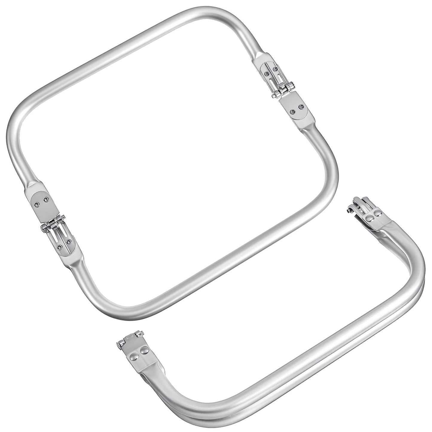 2 Pcs Metal Purse Frame 7.87" Rectangle Lock Frame Kiss Lock Clasp Metal U-Shaped Bag Handle Purse Hardware Inner Kiss Clasp for DIY Purse Frame Making Sewing Craft