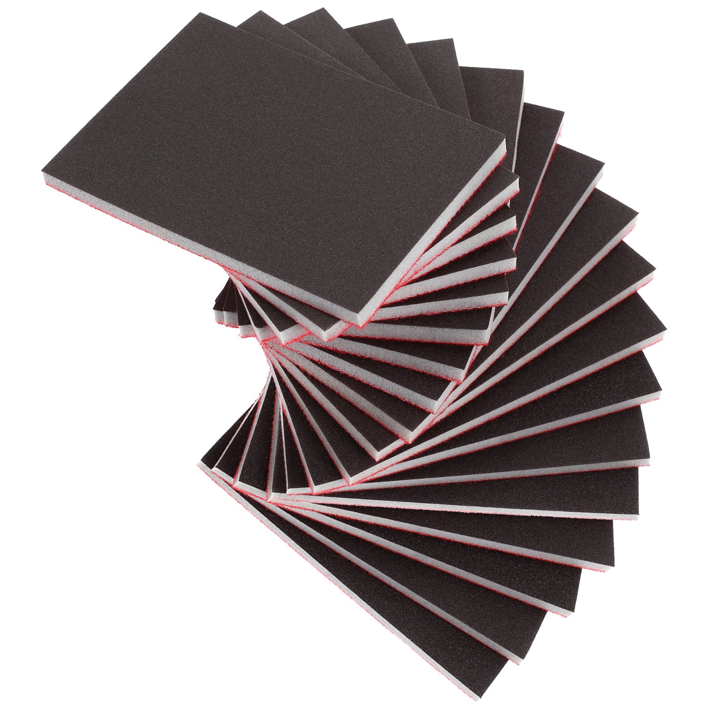 Tyqour 18 Pcs 320-2500 Square Sanding Sponge Sandpaper Assortment, Soft Foam Sanding Block, Fine Grit Sandpaper, Wet Dry Sand Paper for Wood Furniture, Models, Phone Cases, Metal Surfaces, Red
