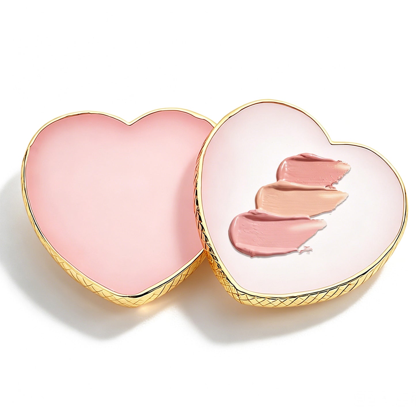 Ouligay 2 Pcs Resin Nail Art Palette, Nail Polish Palette, Nail Palette for Nail Design, Heart Mixing Tray DIY Nail Gel Makeup Display Board Pallet for Nail Art(Pink White)