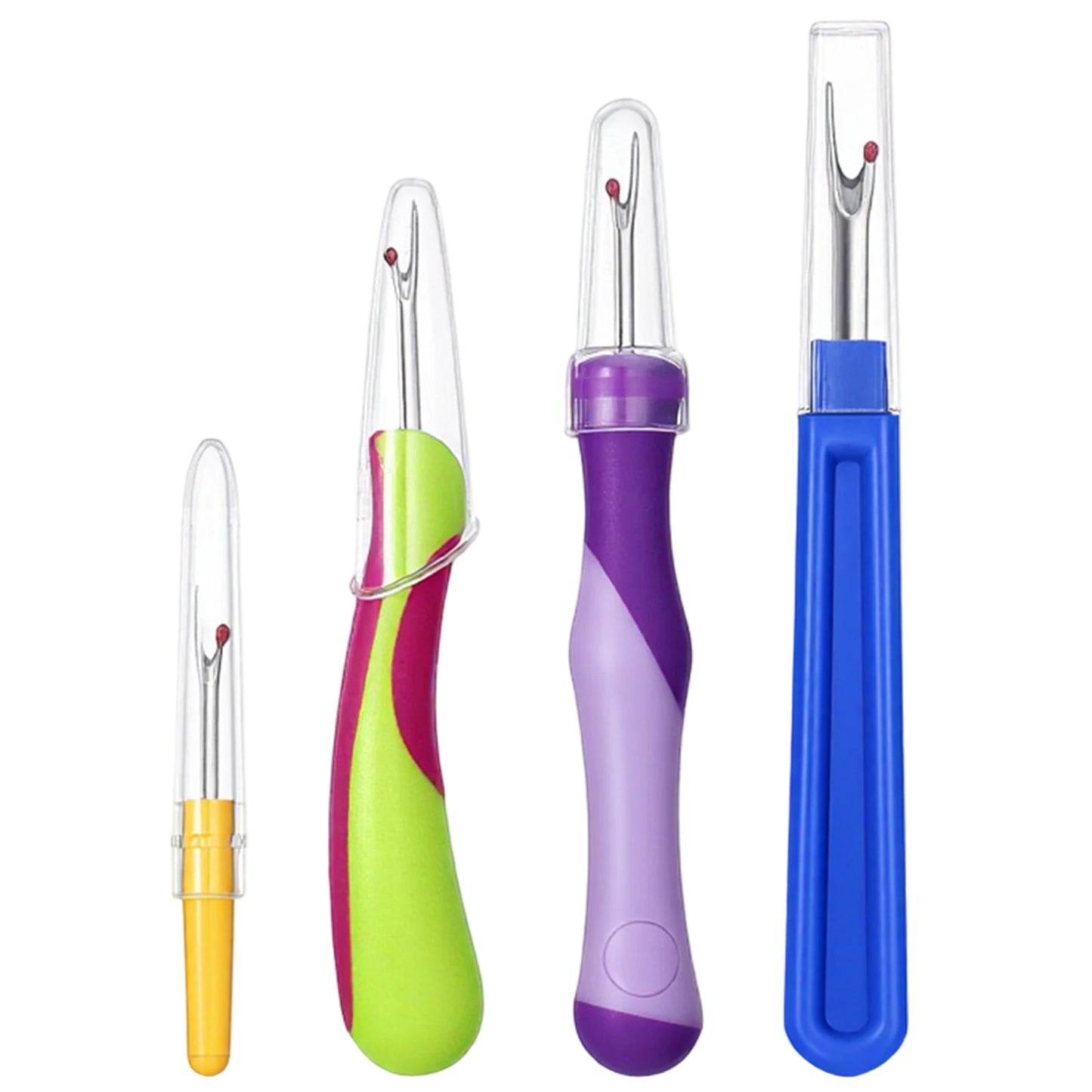 4 PCS Seam Ripper Thread Ripper for Sewing Different Sizes Sharp Embroidery Removal Tool Unpicker with Ergonomic Handles for Needle Work Patterns Sewing Clothes Cross Stitching Knitting