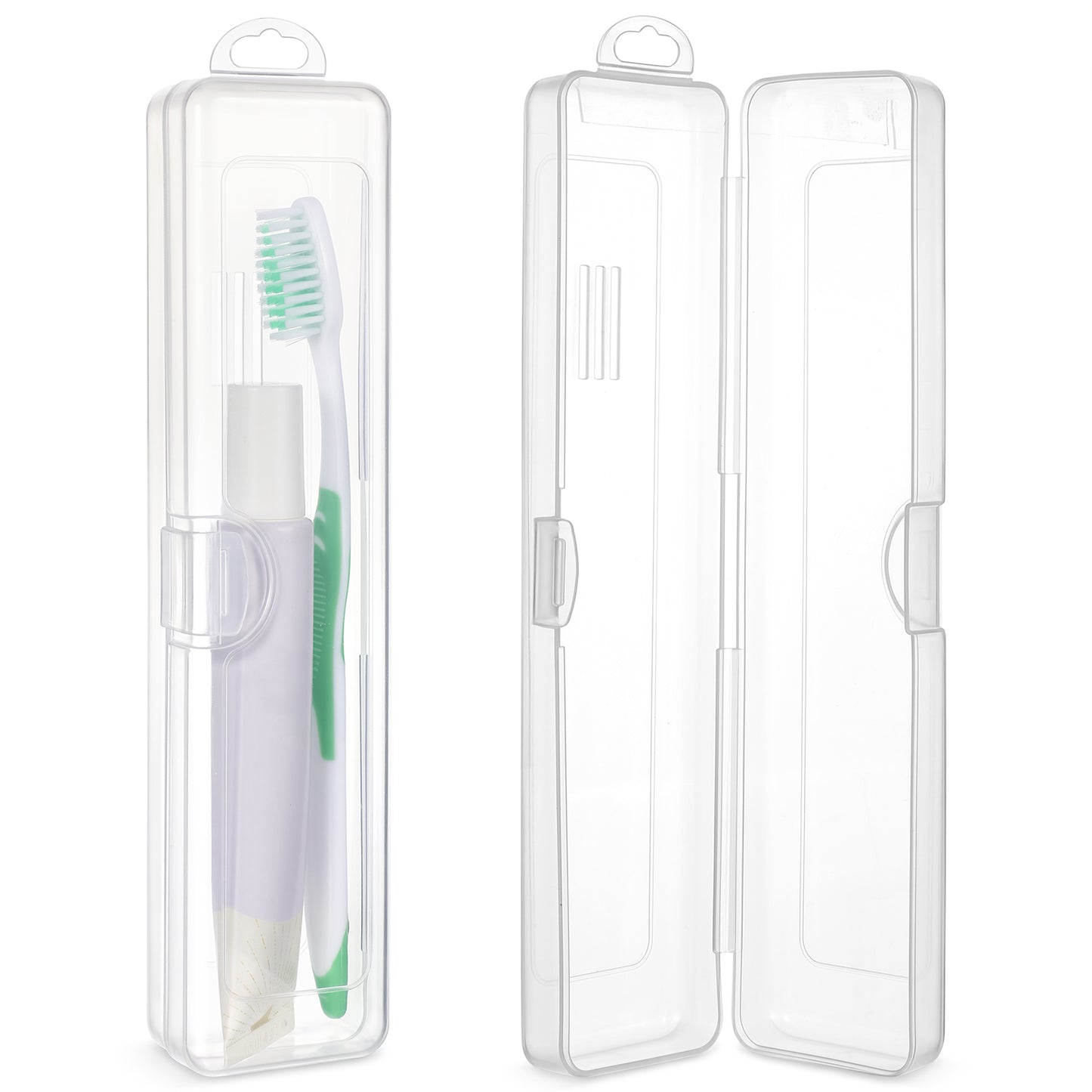 Sorcristy 3 Pack Toothbrush Travel Case, Tooth Brush Compact Organizer, Travel Toothbrush Holder, Breathable Holders Portable Small Manual for Vacation Camping Gym Business Trips Office(White)
