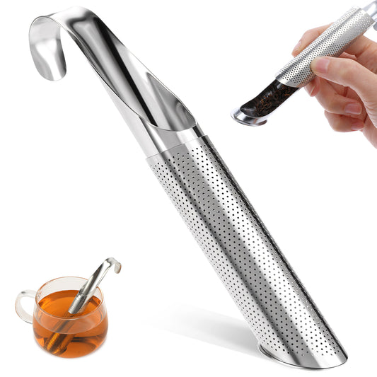 Ymapinc Stainless Steel Tea Strainer for Loose Tea,Tea Strainers for Loose Tea Fine Mesh with Hanging Hook Handle for Hanging on Cup,The Filter is Easy to Adjust and The Hook is Convenient for Drying