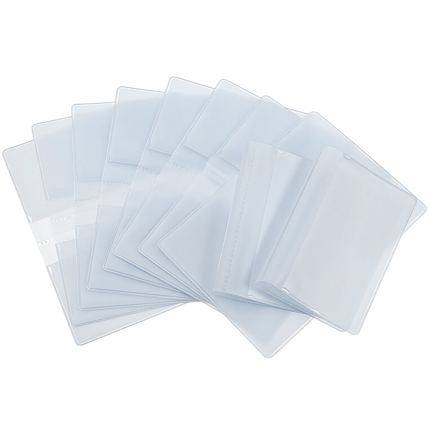 Ouligay 10pcs Clear Wallet Insert Credit Card Holder Plastic Cards Wallet Inserts Photo Card Insert Cards Sleeve for Social Security ID Men Women