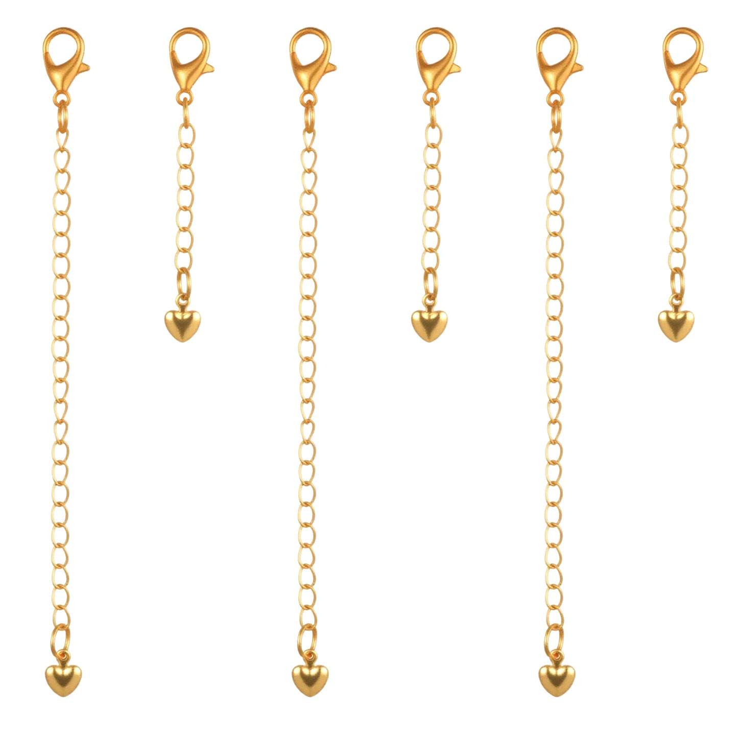6Pcs Gold Plated Necklace Extenders Delicate for Women, Fadeless, Gold Jewelry Chain Extenders for Necklaces Bracelet Set, Adjustable 5, 10.2cm