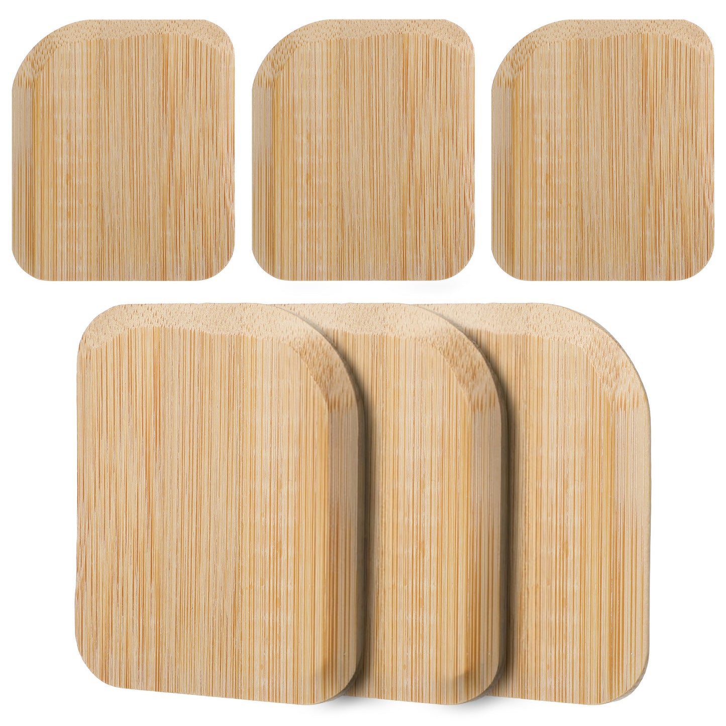 6 Pcs Bamboo Pan Scraper Tool, Eco-Friendly Dish Scraper Non-Scratch Kitchen Cleaning Tool for Cast Iron Skillets Cookware Dishes Pans Pots Removes Food Without Scratching