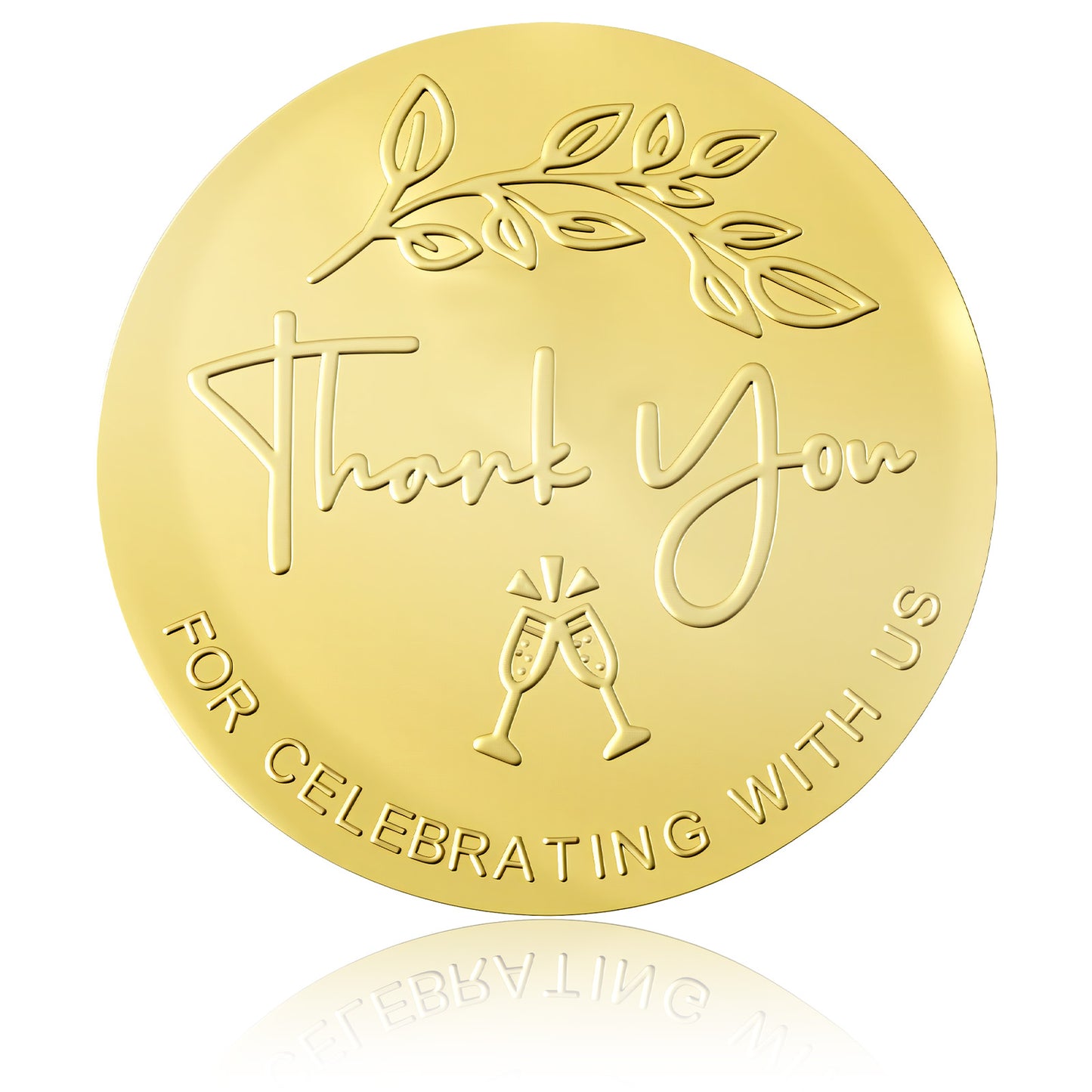 120Pcs Thank You Stickers for Celebrating with Us Stickers 2 Inch Gold Foil Thank You Gift Small Envelope Sticker Self-Adhesive Labels for Packaging Wedding, Baby Shower, Birthday, Gift Wrapping