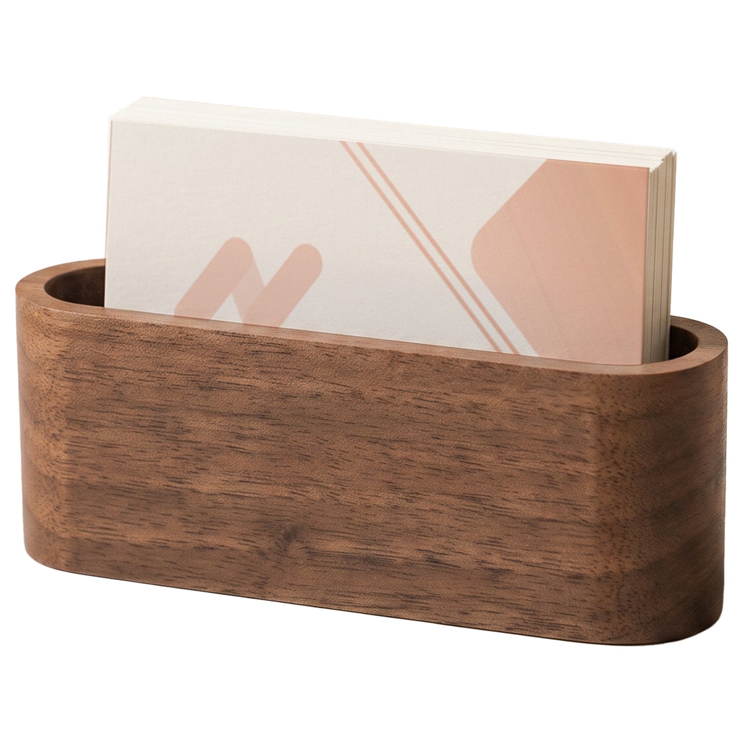Sorcristy Wood Business Card Holder for Desk, Professional Card Display