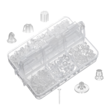 690 PCS Silicone Earring Backs for Studs, 6 Styles Clear Rubber Safety Back Clutch Stoppers Replacement Kit