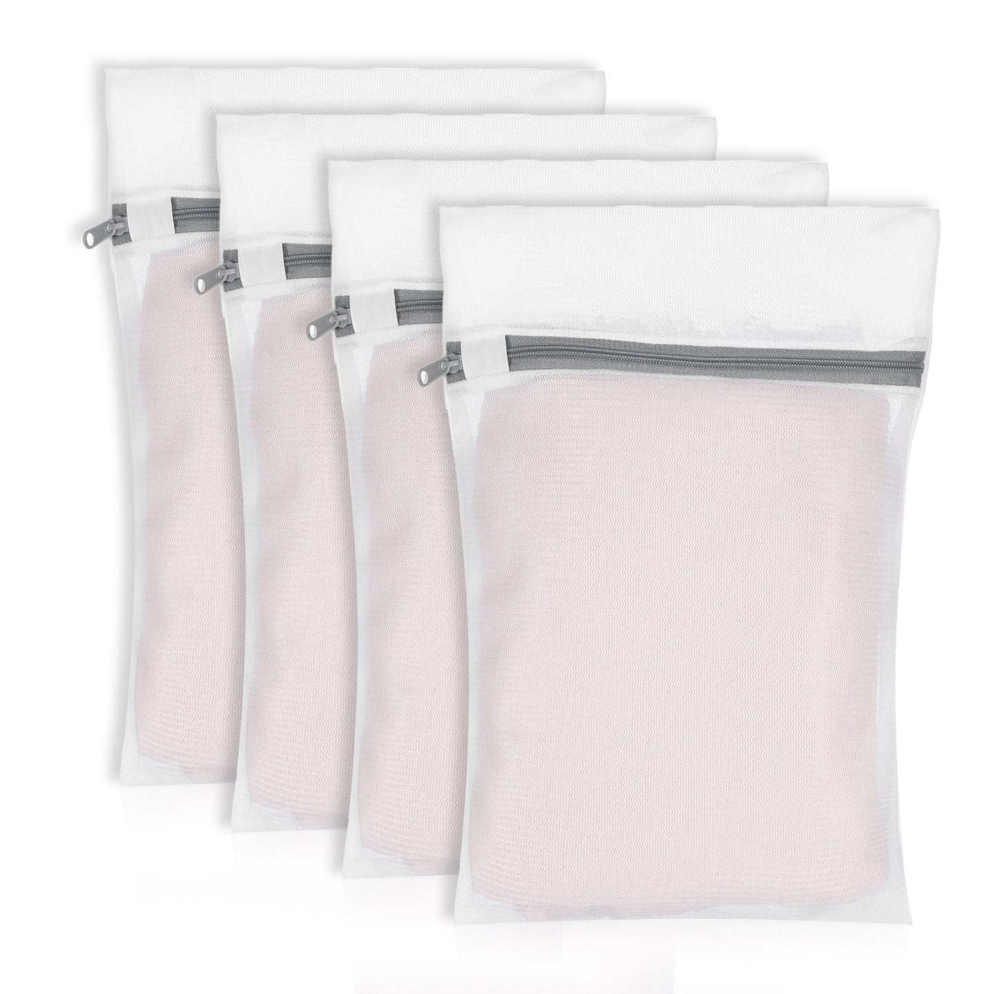 4Pcs Medium Mesh Laundry Bags for Delicates 16x20in, Wash Bags Durable Gentle Lingerie Bag with Sturdy Anti-Rust Zipper for Washing Delicates Lingerie, Bra, Underwear, Sneakers, Socks, Laundry