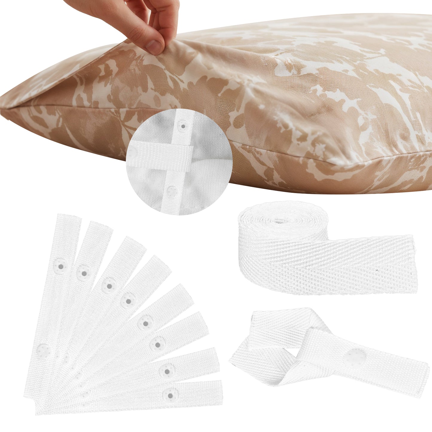 Bremorou Duvet Snaps To Hold Comforter Duvet Cover Snaps Fasteners Inside Snap On Lightweight Quilt Holder, Duvet Clips For Secure Bedding Fasteners Hacks To Keep Duvet Cover In Place (8, White)