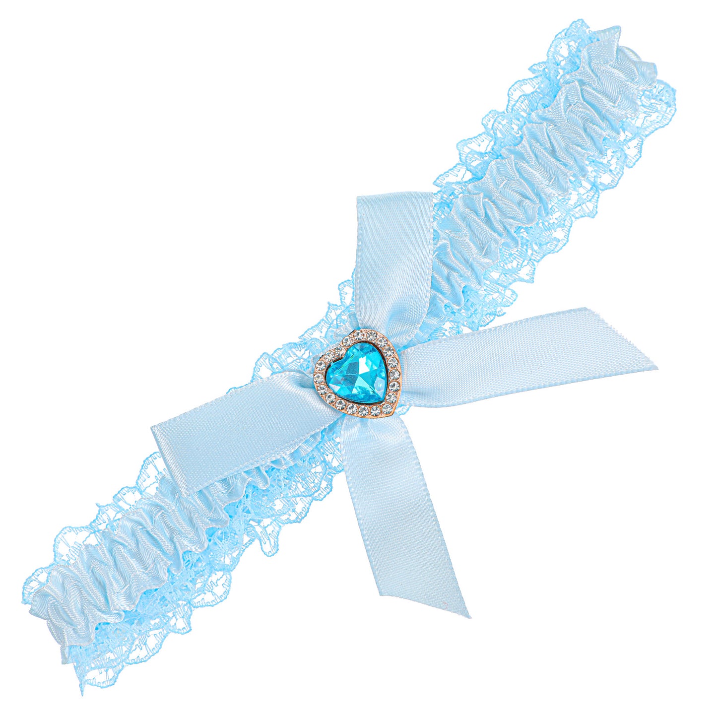 Tyqour Blue Garters for Brides, Wedding Garters Lace Bow Bridal Garter for Bride Gifts Something Blue for the Bride Women Wedding Accessories