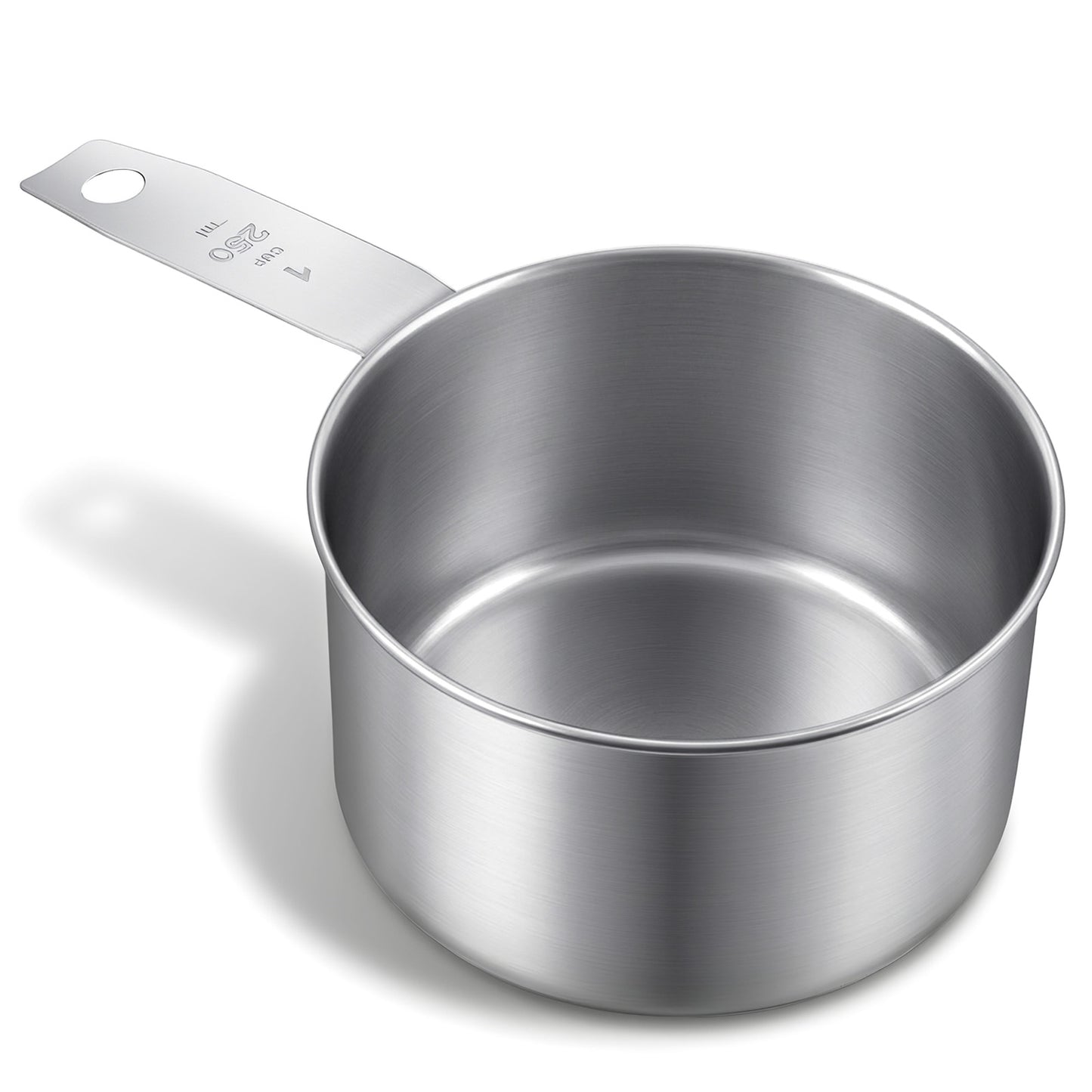 Stainless Steel Measuring Cups, 250ml Metal Measuring Scoop for Cooking and Baking, Easy-Pour Spouts Dishwasher Safe Kitchen Essential