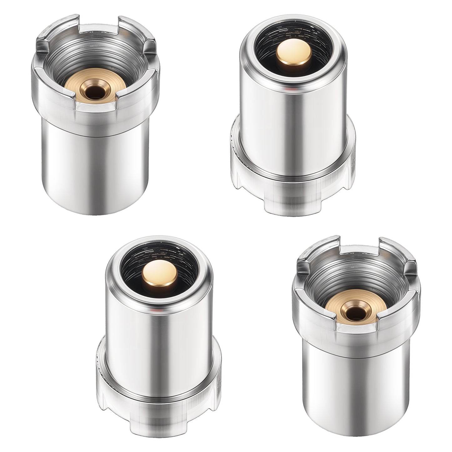 4 Pcs 510 Adapter Threaded Stainless Steel Thread Screw Converter Soldering Iron Adapter Connector Accessories for Circuit Board Check Repair Silver Men 0.55 × 0.39 × 0.33 Inches Brass