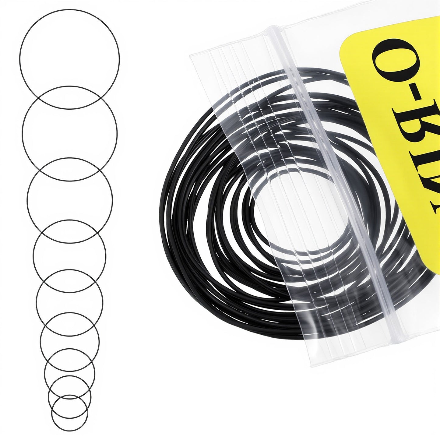 Xindojuz 28 Pcs O Ring Watch Gasket, Waterproof Rubber Sealing Ring Kit, Watch Parts Back Replacement O Rings, Silicone Watches Back Cover Set for Watches Repair (9 Types, 13-40mm Diameter)