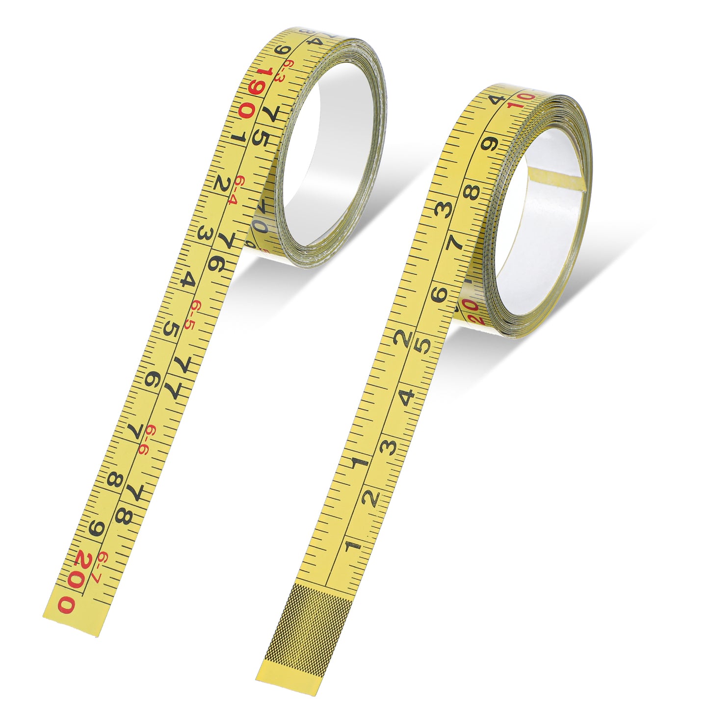 Steel Self Adhesive Measuring Tape, Ymapinc 2 Pack 78Inch/200cm 45-Gauge Steel Sticky Metric and Imperial Ruler Tape Measure for Woodworking Saw Drafting Table